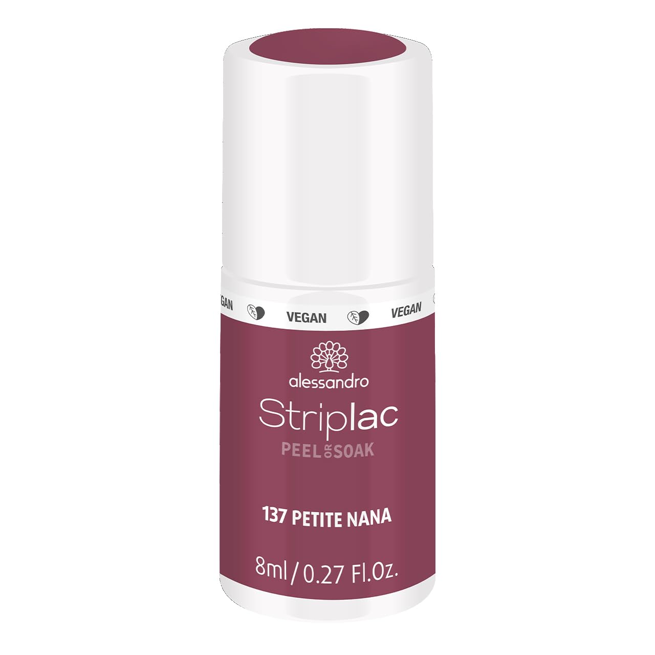 alessandro Striplac Peel or Soak Vegan Petite Nana - LED Nail Polish in Purple - For Perfect Nails in 15 Minutes 8 ml