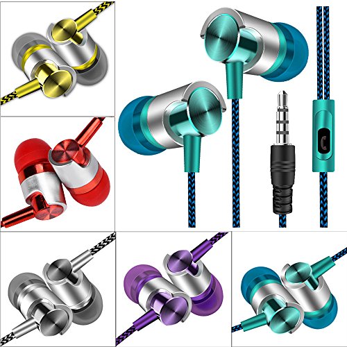 Earbuds/Earphones/Headphones QUNANEN Universal 3.5mm in-Ear Stereo Earbuds Earphone with Mic for Cel - //coolthings.us