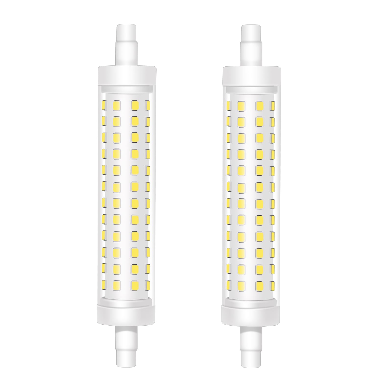 Caldarax 12W R7s LED Bulb 118mm, Cool White 6000K, 120W R7s J118 Linear Halogen Bulb Replacement, 1500LM, Non-Dimmable, Double Ended Base for Ceiling Floodlight Lamp, 2 Pcs
