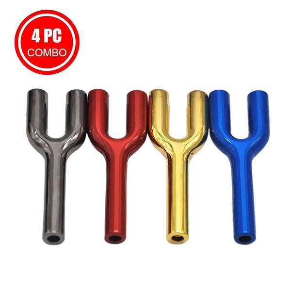 4 PC Double Barrel Tube Nasal Sniffer Snorter Straw Double Barrel Snuff ...