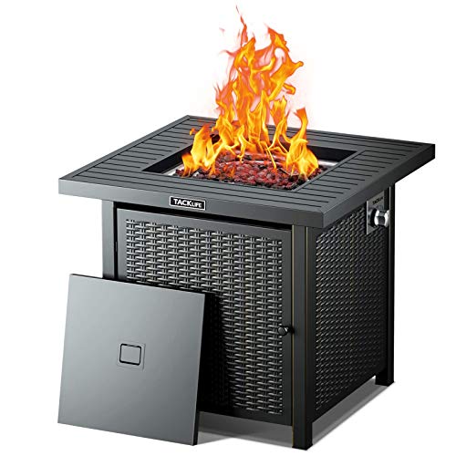 TACKLIFE Propane Fire Pit Table, 28 inch 50,000 BTU Auto Ignition