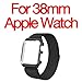 ALNBO for Apple Watch Band 38mm Milanese Loop Magnetic Mesh Stainless Steel Band with Metal Bumper Case for iWatch Series 3 Series 2 Series 1 Sport Edition Black