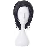 XiongXiongLe Anime Black Cosplay Wig Men Costume Short Hair Wigs for Adult Cos Anime Party Halloween Christmas