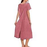 Deyeek Hospital Gowns for Women Labor Delivery Shoulder Surgery Dress Adaptive Clothing Night Robes for Elderly Plus Size