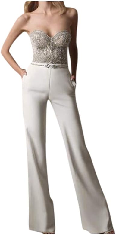 white tube jumpsuit