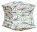 Allsop Home and Garden Soji Geo Star Square, LED Outdoor Solar Lantern, Handmade with Weather-Resistant UV Rated Fabric, Stainless Steel Hardware, Chinese Style Light, 1-Count