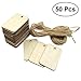 WINOMO 50pcs Wood Gift Tags Wooden Hanging Tags Blank Wood Pieces Pendants Ornaments with Rope for Birthday Party Wedding Decoration Gifts Organizing Arts Crafts
