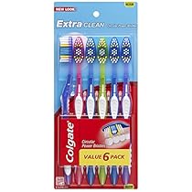 Colgate Extra Clean Full Head Toothbrush, Medium - 6 Count
