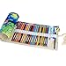 Damero Design Canvas Wrap Holder for 72 Colored Pencil, Roll Case for Pencils, Travel Organizer Pouch for Artist, Multi-Purpose (No Pencils Included), 72 Holes, Painting