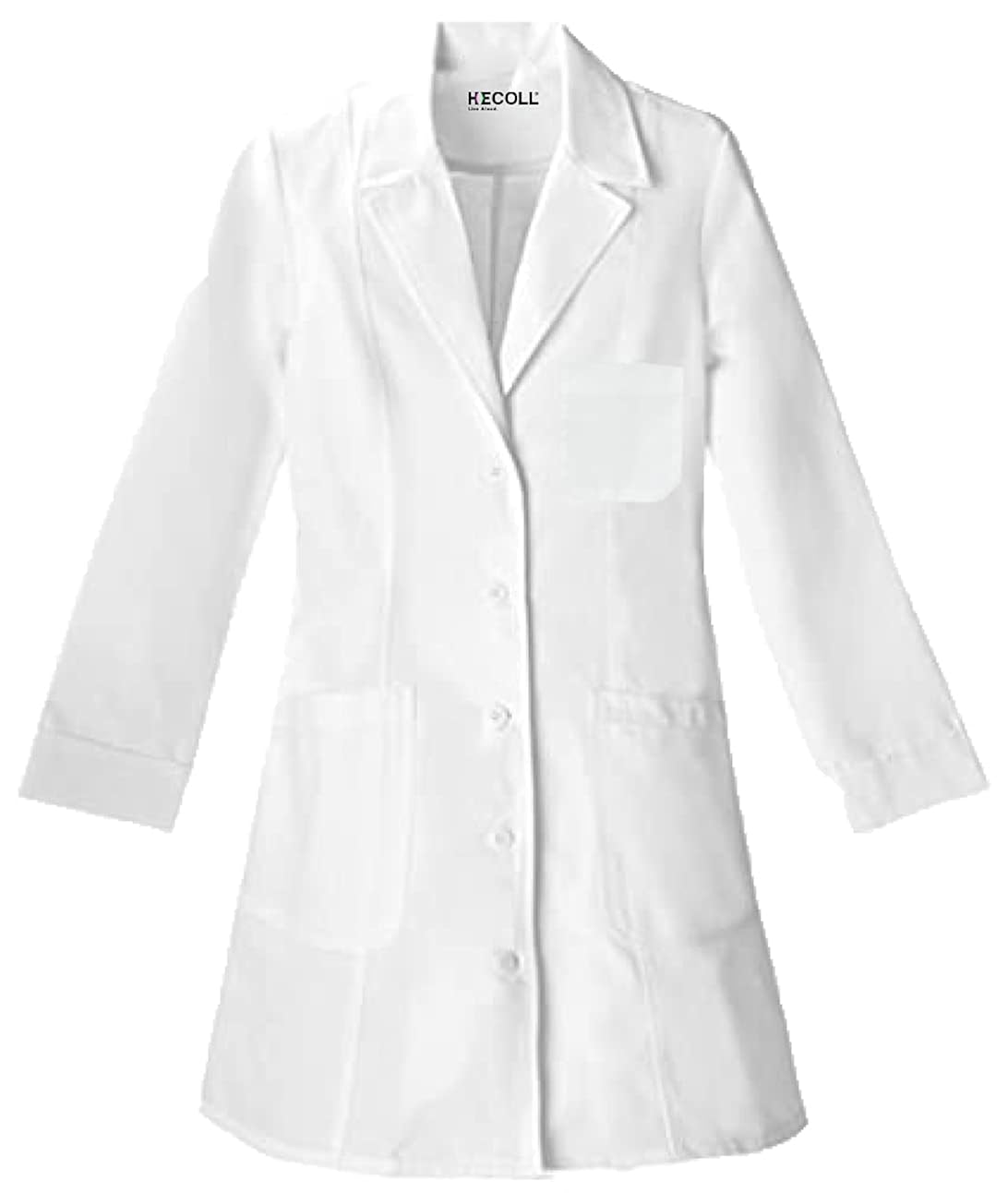 HECOLL White Apron for Doctors, Pharmacists, Lab Technicians with Full
