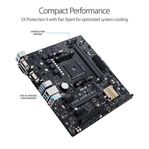 ASUS-PRIME-A320M-C-R20-AMD-Ryzen-AM4-DDR4-HDMI-DVI-D-VGA-M2-USB-30-Micro-ATX-A320-Motherboard