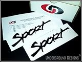 SPORT TJ LJ Jeep Fender Decals 1997-2006 Sticker Kit FLAT BLACK by Underground Designs