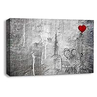 Canvas Wall Art Creative Graffiti Canvas Prints Home Artwork Decoration for Living Room Bedroom - 12x18 inches
