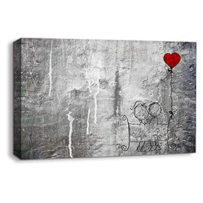 Canvas Wall Art Creative Graffiti Canvas Prints Home Artwork Decoration for Living Room Bedroom - 12x18 inches
