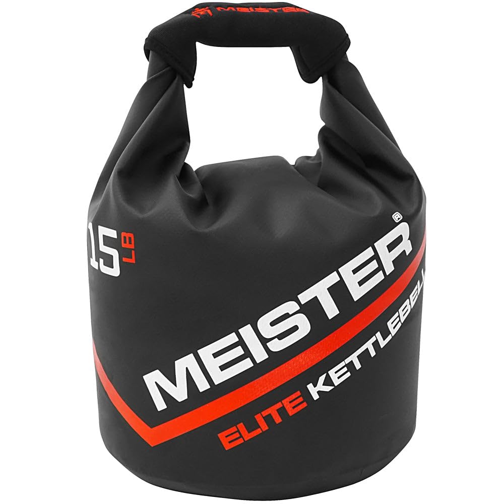 Meister Elite Portable Sand Kettlebell - Soft Sandbag Weight - 15lb / 6.8kg