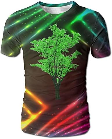 WUXJ0KKIL Men's Spring Green Tree Protect Me Fashion T-Shirt White Size XXL