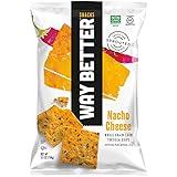 Way Better Snacks Sprouted Gluten Free Tortilla Chips, Nacho Cheese, 12 Count