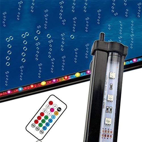 FlikFinz Underwater Aquarium Remote Control Colour Changing Bubbling LED Strip Light (1.8 Feet)