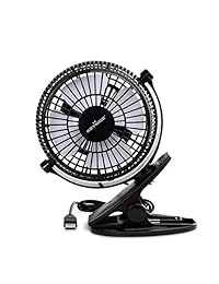 Ventilador personal KEYNICE con clip USB, ventiladores de mesa, ventiladores de clip, aplicaciones 2 en 1, viento fuerte, ventilador portátil de refrigeración de 4 pulgadas y 2 velocidades, alimentado por USB por Netbook, PC