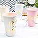 BLUE PANDA - 52 Pack Pastel Paper Party Cups for Birthday, Bridal Shower, Graduation (4 Colors, 12 oz)