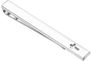 Asienice Unique Cross Tie Clips for Men Black Silver Gold Personalized Tie Clip Suitable for Regular Ties Classic And Minimalist Copper Tie Bar Box