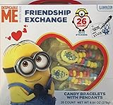 Despicable Me Minion Friendship Valentine Exchange Candy Bracelets 26 count 9.84 oz