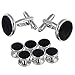 Areke Tuxedo Mens Cufflinks And Studs Set For Formal Shirts Business Wedding With Shiny Silver Trimming Style Set of 8