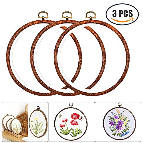 3 Pieces 6 inch Round Embroidery Hoops Bulk