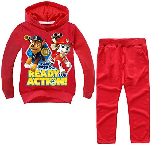 Minin Boys Girls Cartoon Dog Hoodie and Pants Set 2-10Y