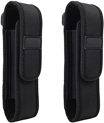 2Pcs Flashlight Holster Tac Light Pouch Holder for 5"-7"Belt Carry Cases Fits Tactical Flashlight holster