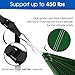 Yes4All Lightweight Double Camping Hammock with Strap & Carry Bag – Nylon Parachute Hammock / Lightweight Portable Hammock for Camping, Hiking (Green)
