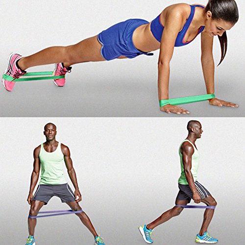 SET OF 3 HEAVY DUTY RESISTANCE BAND LOOP POWER GYM FITNESS EXERCISE YOGA WORKOUT
