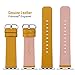 Fullmosa Leather Bands Compatible with Apple Watch Band 49mm 46mm 45mm 44mm 42mm for Men Women, Top Grain Genuine Leather Strap for iWatch Ultra 2/Ultra/10/9/8/7/6/5/4/3/2/1/SE2/SE, Yellow/Silver