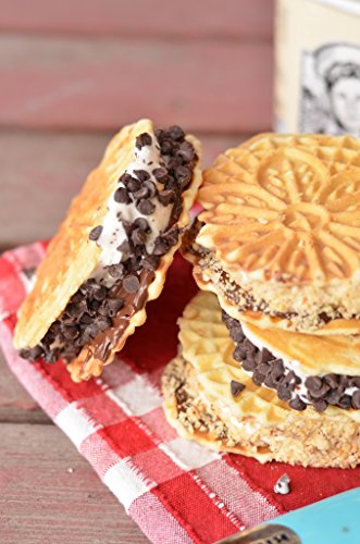 Reko Pizzelle Cookies 4 Flavor Samplers - Anise, Chocolate, Caramel, Vanilla (8 Pack) - Thumbnail 3