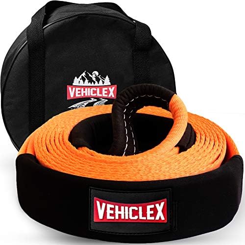 Vehiclex Recovery Tow Strap 3" x 20' 35000lbs Heavy Duty OffRoad