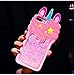 Mulafnxal Quicksand Unicorn Case for iPhone 8 Plus/7 Plus/6/6s Plus+,Soft Silicone 3D Cartoon Animal Cover,Kids Girls Cute Cool Bling Glitter Kawaii Character Cases Protector for iPhone 6 7 8Plus 5.5