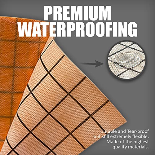 Waterproof Membrane Underlayment 108 sq ft 12 Mils Thick Bathroom