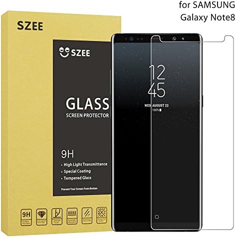 SZEE Tempered Glass Screen Protector for Samsung Galaxy Note8,Back and Front-Clear