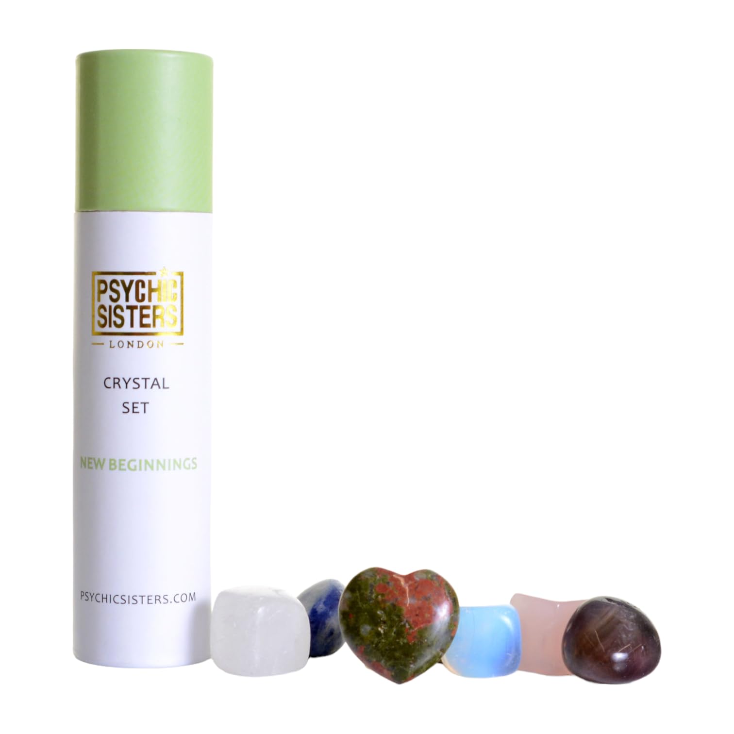 Psychic Sisters - Crystal Set - 7 Different Gemstones - Reiki Cleansed & Energised (New Beginnings)
