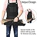 Professional Chef Apron Multifunctional BBQ and Grill Apron with Towel Loop + Tool Pockets + Quick Release Buckle,Garden Apron for Men and Women, Adjustable M to XXL (Black)