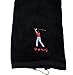 Personalized Golf Towel for men Custom Embroidered with Hanging Ring for Birthday Fathers Day Gift (Black)