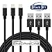 Bigwow ayong63 iPhone Charger, 3Pack 3FT Lightning USB Soft Nylon Braided Cable, 2.4A USB Fast Charging Charger Cord for iPhone X/8/8 Plus/7/7 Plus/6/6 Plus/6S/6S Plus,SE/5S/5,iPad,iPod Nano 7(Black)