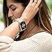 SWEES Leather Bands Compatible with Fitbit Blaze Smart Watch, Genuine Leather Replacement Band with Metal Frame Small & Large for Women Men, Champagne Gold, Rose Gold, Black, Brown, White, Grey, Beige