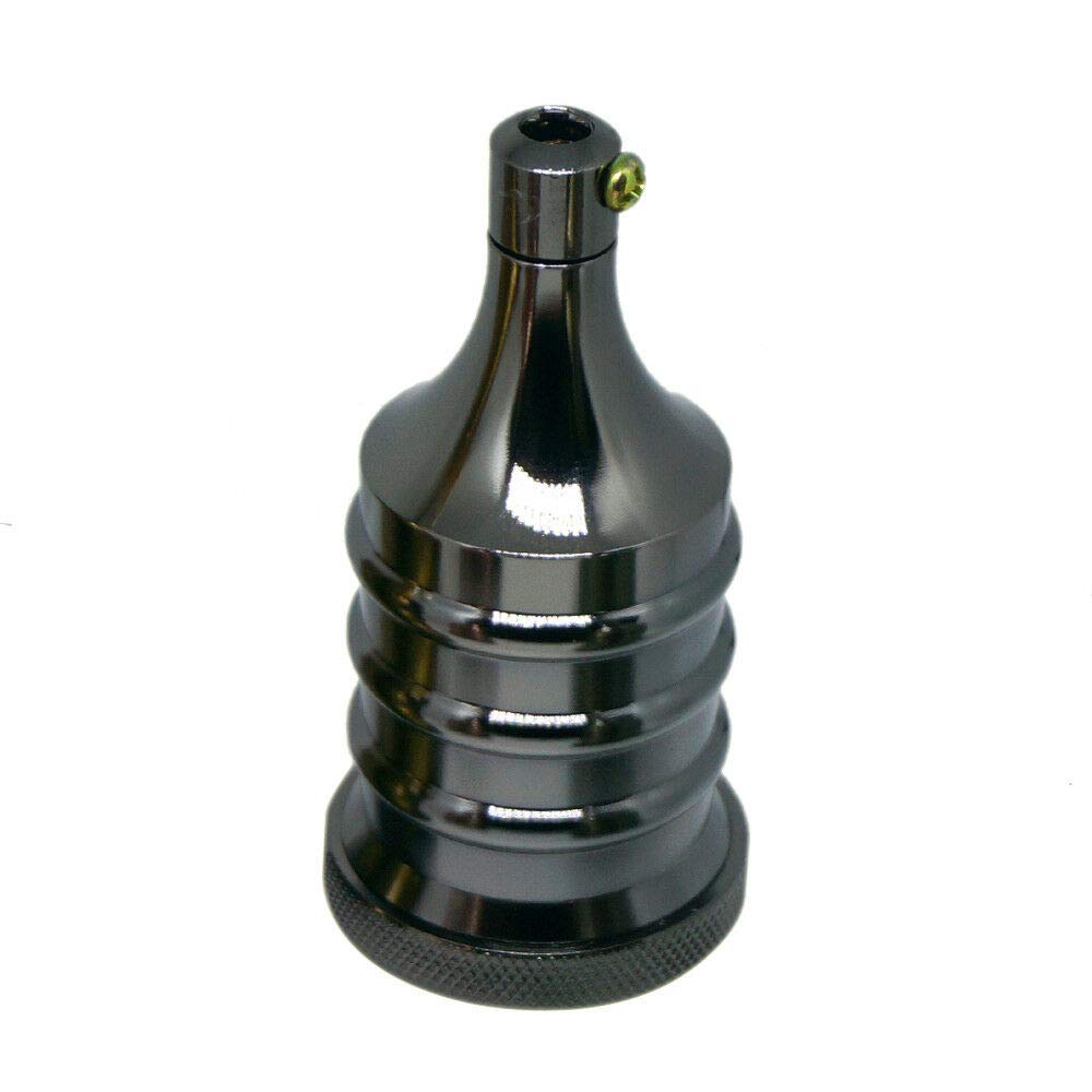 LEDSone E27 Vintage Solid Bulb Socket Ceramics Lamp Holder Edison Screw Light Bulb Socket Adapter Ideal for Vintage Filament Bulbs Antique Metal