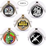 Fortnite Party Favors - 10 Fortnite Pendants, Perfect Gift for Friends and Boys Birthday Parties, Ideal Fortnite Party Supply