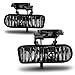 AUTOSAVER88 Fog Lights Compatible with 1999 2000 2001 2002 GMC Sierra 2000 2001 2002 2003 2004 2005 2006 GMC Yukon Pickup Truck Fog Lamps,with 12V 37.5W 899 Bulbs,Smoke Lens