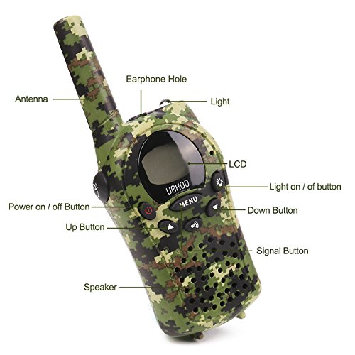 Kids Walkie Talkies, UOKOO Walkie Talkies for Kids 22 Channel FRS/GMRS Two Way Radio Up to 3KM UHF Handheld Walkie Talkies, Toys for 5-year old Boys, Gifts for 7-year Old Boys and Girls - Thumbnail 2