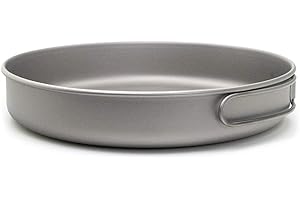 Ultralight Titanium Frypan Outdoor Camping Hiking Picnic Cooking Frying Pan