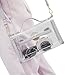 Clear Crossbody Messenger Shoulder Bag for Women Adjustable Strap, NFL Stadium Approved Trasparent Purse (Gray #02)