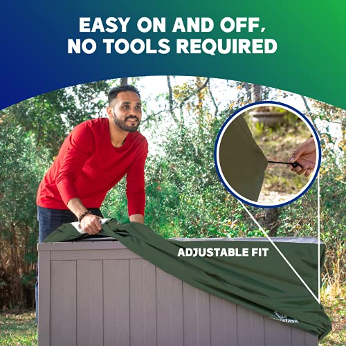 YardStash Deck Box Cover Heavy Duty, Waterproof Covers for Outdoor